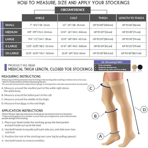 Compression Stocking Thigh High Length (20-20 mmHg)